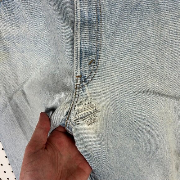 Levi's 550 Vintage Blue Jeans Light Wash Sz 36x30 Distressed Worn Work USA Made - Picture 6 of 8